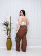 calça hilary marrom plus size 2512