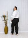 calça katylla preta risca de giz 2523