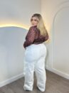 calça rochelle off white plus size 2564