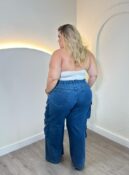 cropped maya preto plus size 2663