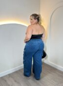 cropped maya preto plus size 2663