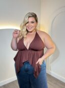 cropped ariadne branco plus size 2739