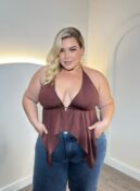 cropped ariadne branco plus size 2739