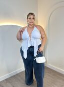 cropped ariadne branco plus size 2739