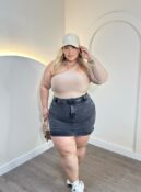 cropped ariella preto plus size 2732