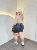 cropped ariella preto plus size 2732