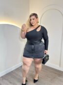 cropped ariella preto plus size 2732