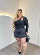 cropped ariella preto plus size 2732