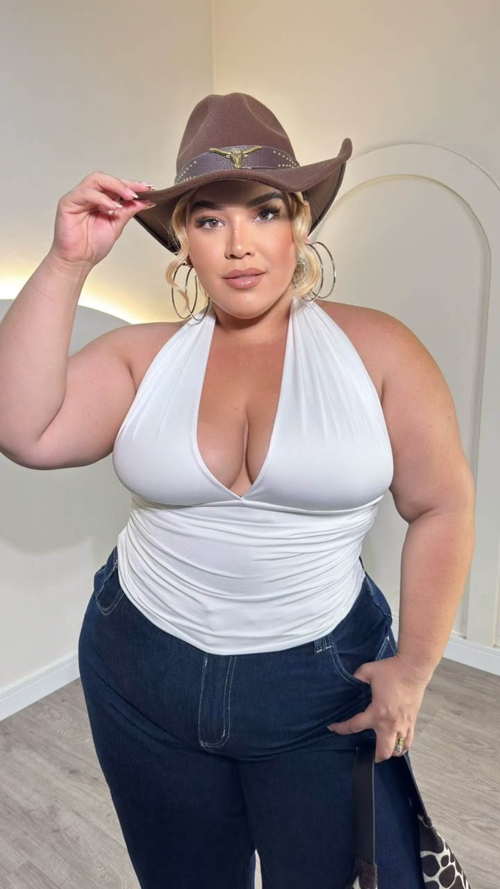 cropped aryane preto plus size 2734