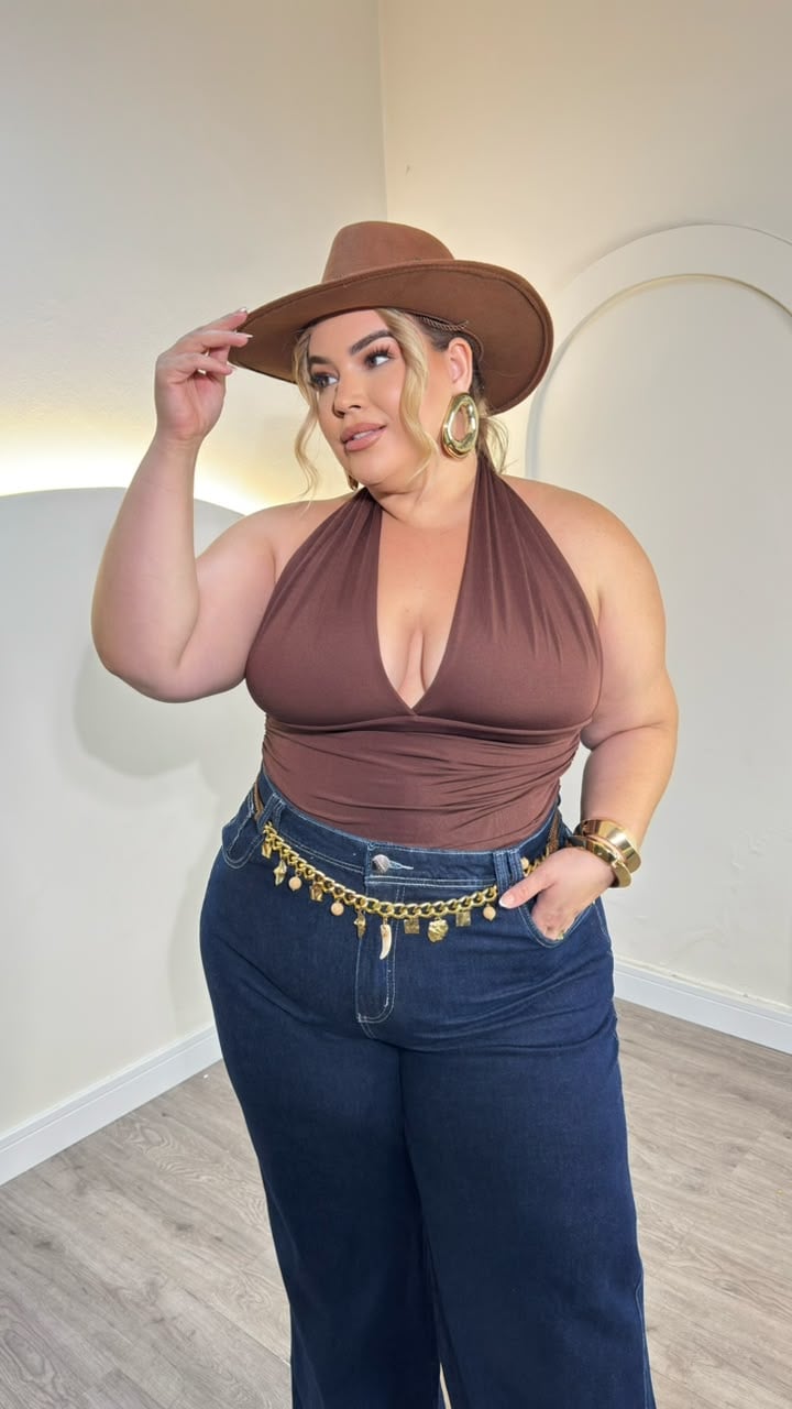cropped aryane preto plus size 2734