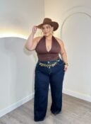 cropped aryane preto plus size 2734