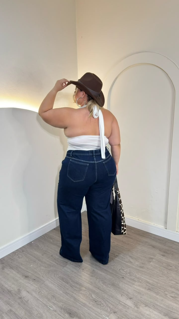 cropped aryane preto plus size 2734