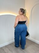 cropped aryane preto plus size 2734