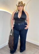 cropped aryane preto plus size 2734