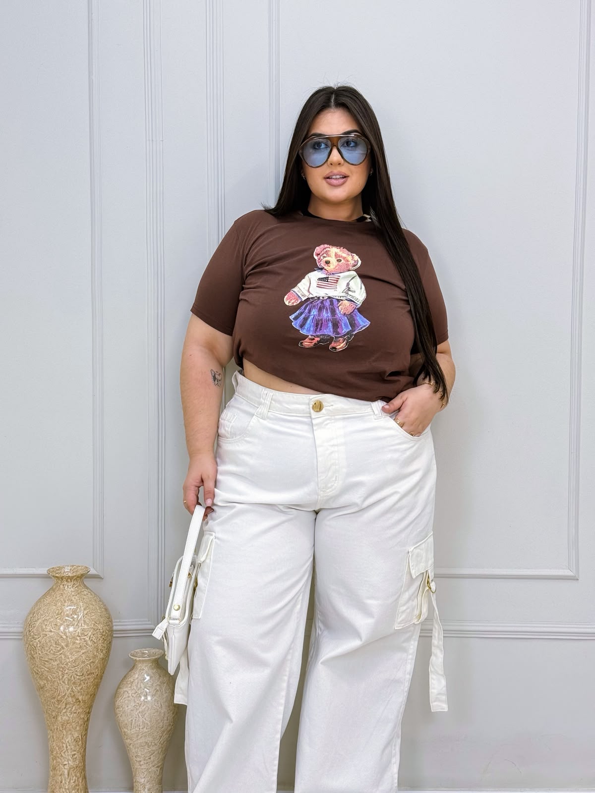 jaqueta boston marrom plus size 2718 jaqueta boston marrom plus size 2718